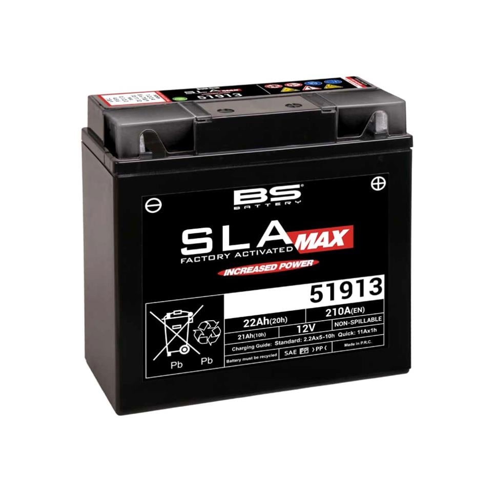 BS BATTERY 12V 22 AH MOTOSİKLET AKÜSÜ 275 A (EN) (183*80*170) (51913) (SLA)