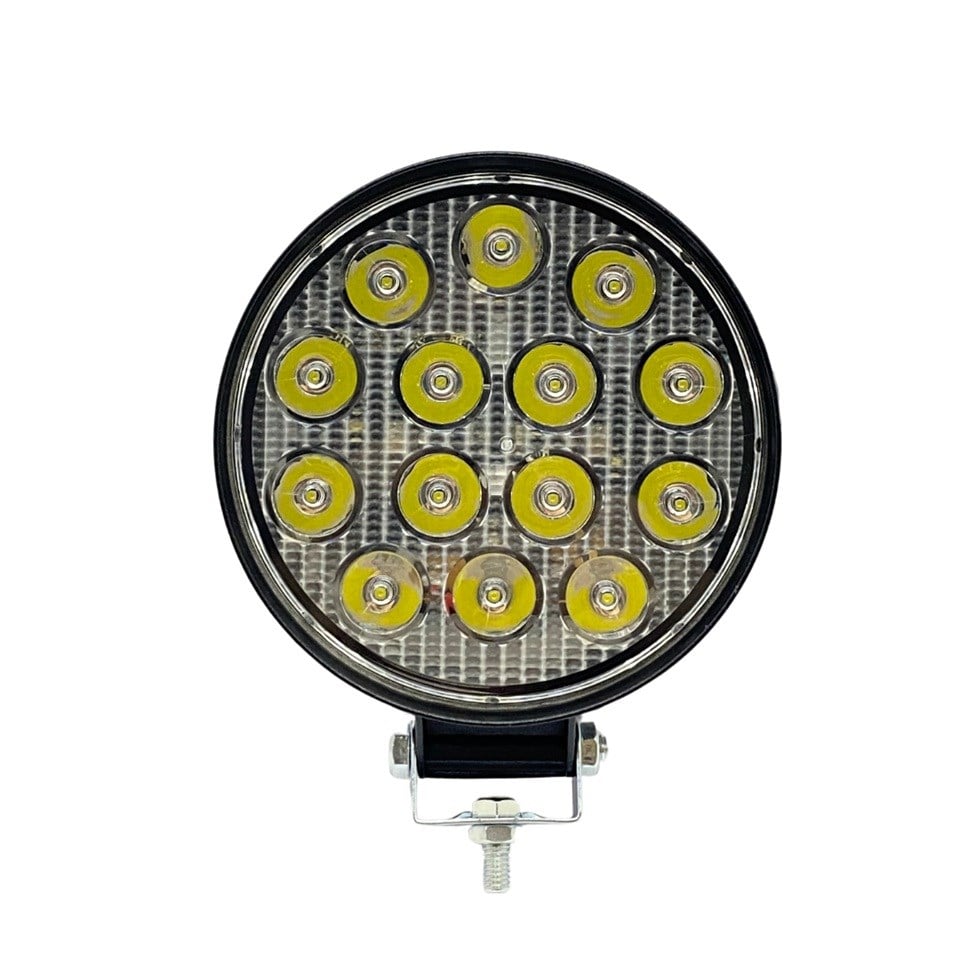 12V-24V ÇALIŞMA LAMBASI YUVARLAK 42W (14 LEDLİ) (114*25 MM)