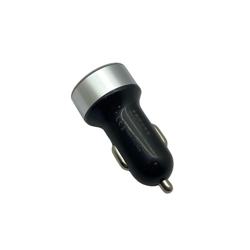 12V-24V TELEFON ŞARJ CİHAZI 3 A HIZLI ŞARJ VOLTAJ GÖSTERGELİ (ÇAKMAK GİRİŞLİ) (USB+TYPE-C) GÜMÜŞ GRİ