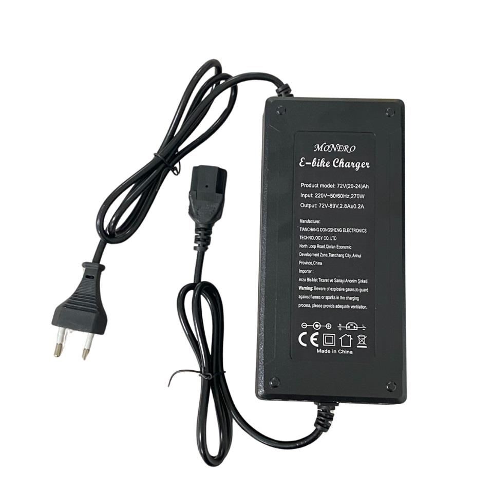 72V ELEKTRİKLİ BİSİKLET ŞARJ REDRESÖRÜ (AKÜ ŞARJ CİHAZI) OTOMATİK 2 A