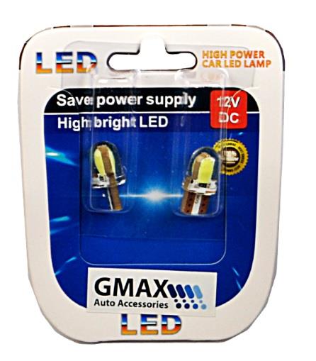 12V DİPSİZ AMPUL T10 (COB LEDLİ) BEYAZ (2 AD)