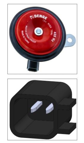 DENGE 12V DİDİT KORNA 435 HZ İNCE SES (DELPHI 1541 SOKETLİ) (ADET) FORD FIESTA/TRANSIT V184