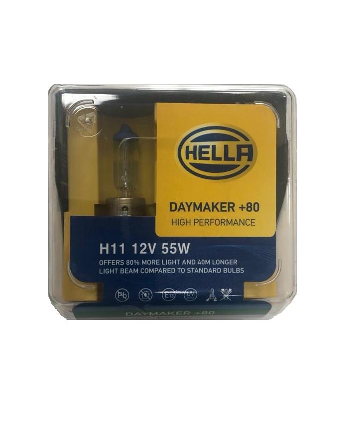 HELLA 12V H11 AMPUL 55W +%80 DAYMAKER 3500K (2 AD)