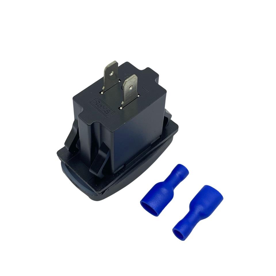 12V-24V TELEFON ŞARJ CİHAZLI (USB) (3.1A) (ANAHTAR TİPİ) (MAVİ IŞIK)