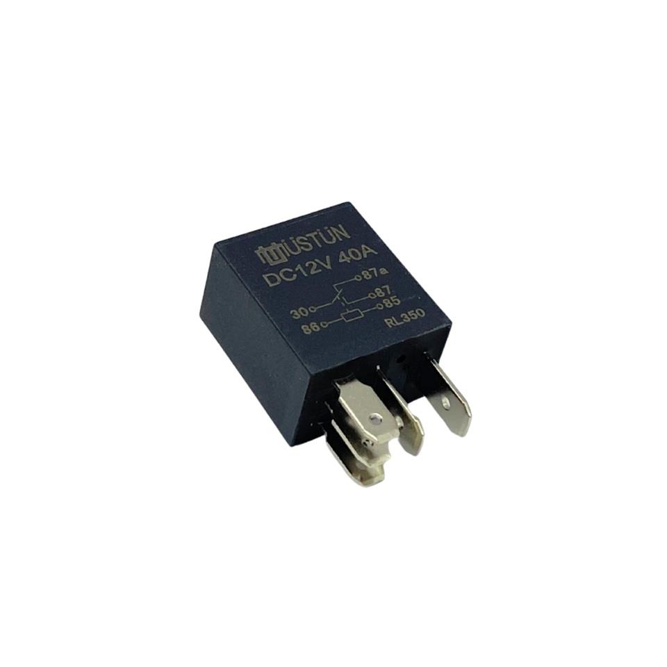 12V RÖLE 5 UÇLU 40 A MİKRO (ÇİFT PLATİN) (DİRENÇLİ) (30-85-86-87-87a)