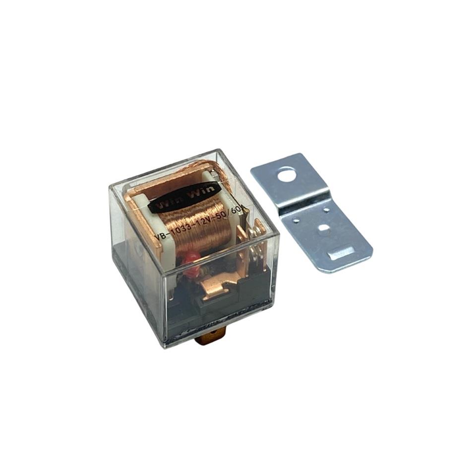 12V RÖLE 5 UÇLU 50/60 A IŞIKLI (ŞEFFAF) (ÇİFT PLATİN) (30-85-86-87-87a)