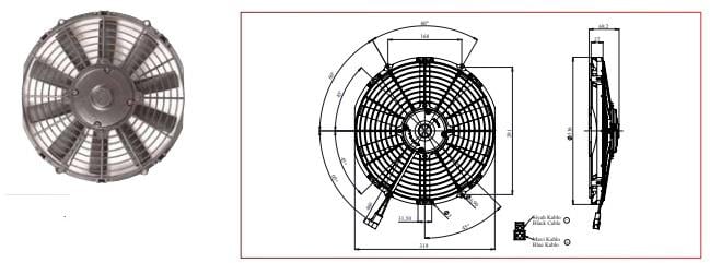 KORMAS 12V FAN MOTORU ÜFLEYİCİ AKSİYEL 12 
