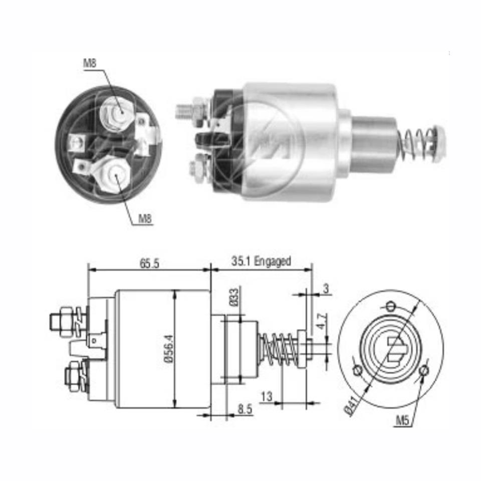 ZM 12V MARŞ OTOMATİĞİ BOSCH TİPİ KMM (UZUN PİSTON)