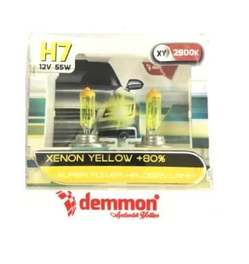 DEMMON 12V H7 AMPUL 55W +%80 XENON YELLOW 2800K SARI (2 AD)