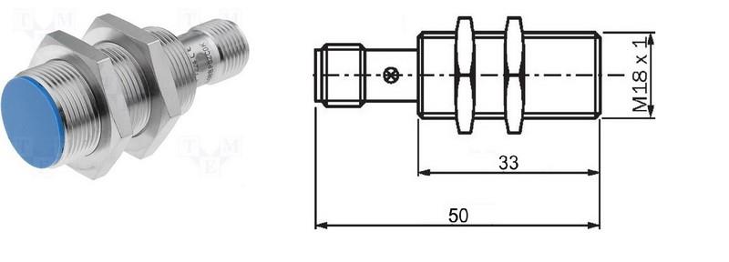 10V-30V DC ENDÜKTİF MESAFE SENSÖRÜ 3 FİŞLİ (PNP ÇIKIŞ) M8 X 1 KABLOLU 