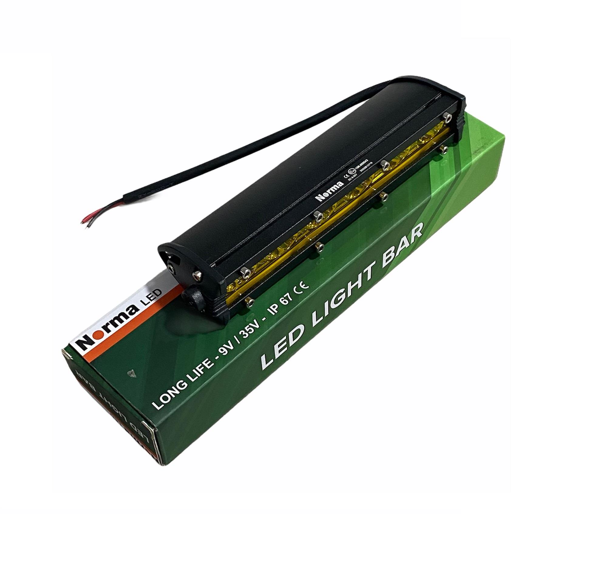 NORMA 9V-35V LED BAR OFF-ROAD 18W (6 LEDLİ) TEK SIRA İNCE DÜZ (180 MM) SARI