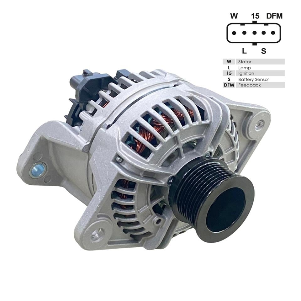 24V ALTERNATÖR DİNAMO BOSCH TİPİ 110 A (5 FİŞ SOKETLİ) (W-L-15-S-DFM) RENAULT-VOLVO