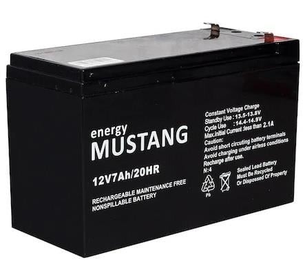 MUSTANG 12V 7 AH AKÜ KURU TİP (KÜÇÜK FİŞLİ) (150*65*90) (1.85 KG)
