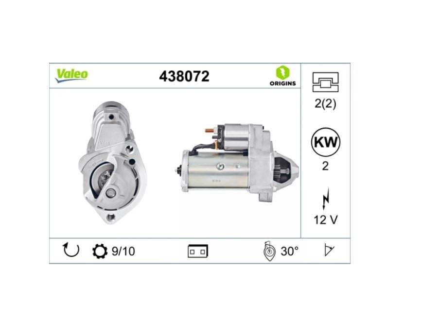 VALEO 12V MARŞ MOTORU 10 DİŞ 2  KW CW AUDI-VW 1.9 TDI