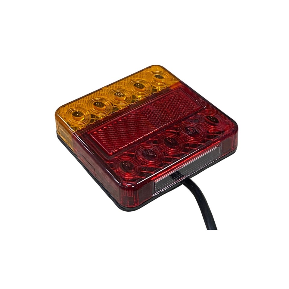 9V-30V STOP LAMBASI KARE (LEDLİ) (4 FONKSİYONLU) (MIKNATISLI) (103*103 MM) (2 AD)