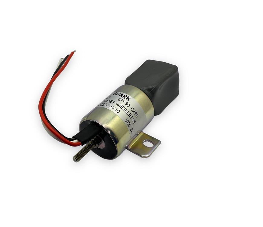 24V STOP SELENOİDİ (GÖVDE ÇAPI:45 MM) (TERS) JCB-VOLVO-WOODWARD