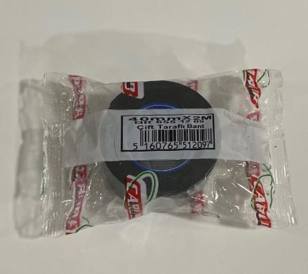 ÇİFT TARAFLI BANT 40 MM X 2 MT (YEŞİL-SİYAH)
