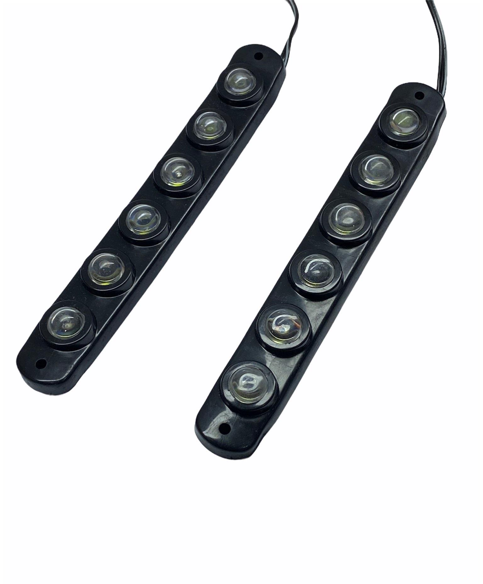 12V GÜNDÜZ SÜRÜŞ ESNEK TİP 6 LEDLİ (MERCEKLİ) (129*19) (2 AD)