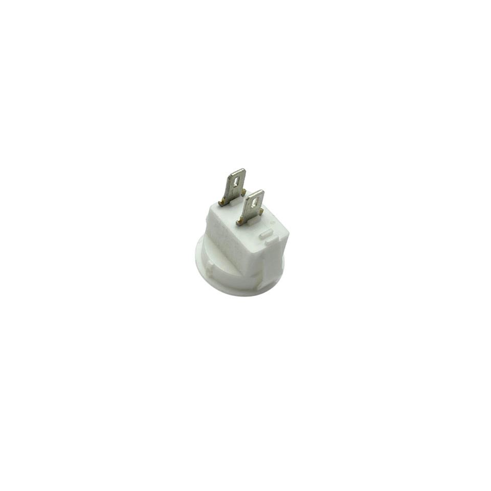 TUŞLU ANAHTAR MINI YUVARLAK BEYAZ (2 FİŞ) (ON-OFF) (6A 250V / 10A 125V AC) (16 MM) KCD1 YIXING