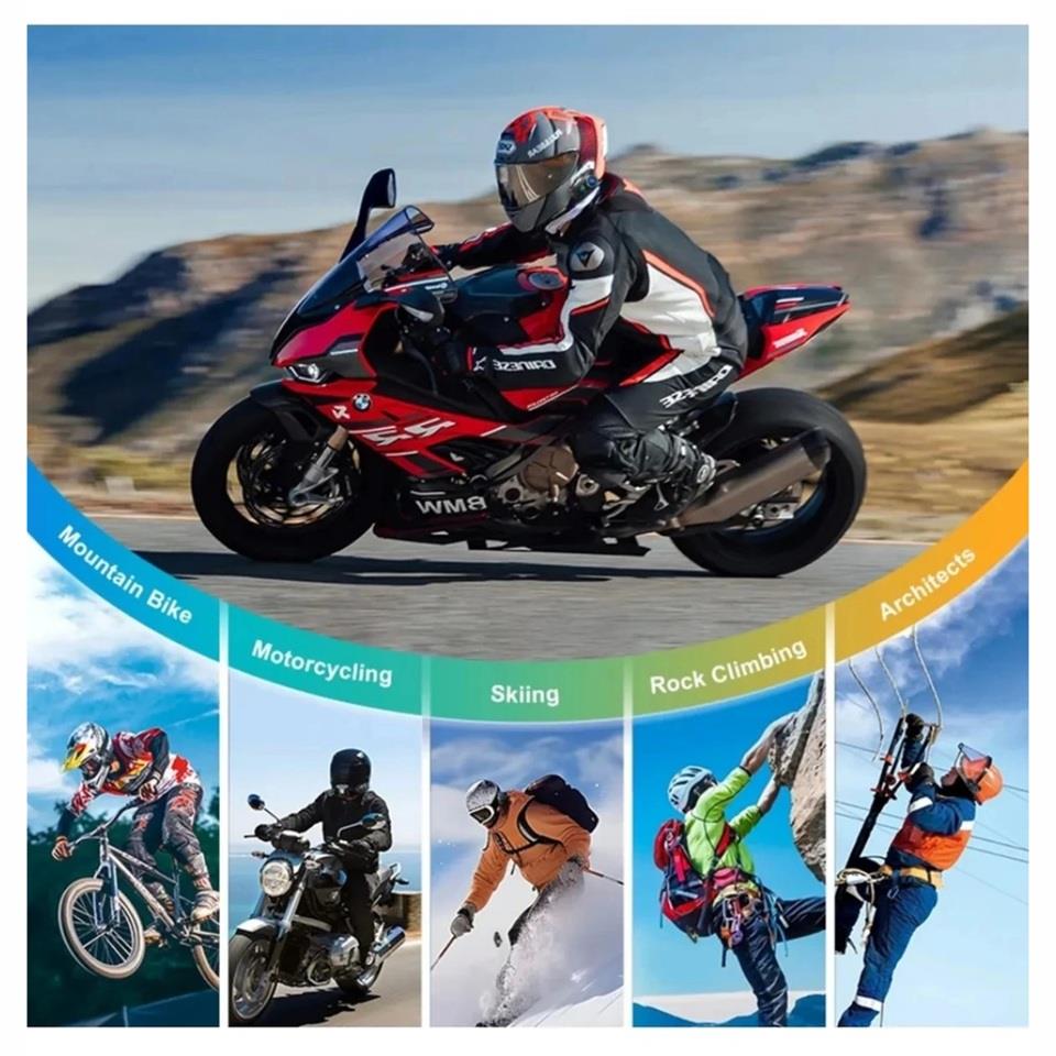 MOTOSIKLET KASK BLUETOOTH KULAKLIK (INTERCOM) (SU GEÇİRMEZ) (KAMERALI) (HD1080P)