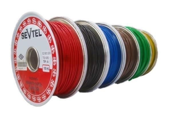 SEVTEL 1.5 MM TESİSAT KABLOSU (KALAYLI) (TURUNCU-KAHVERENGİ) (1 MT)