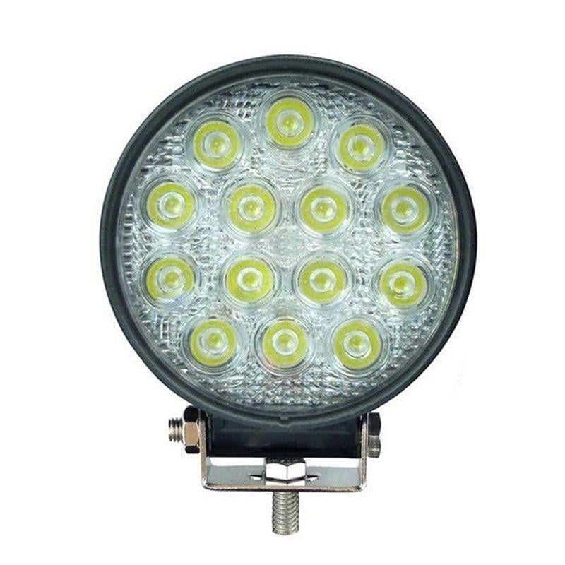10V-30V ÇALIŞMA LAMBASI YUVARLAK (14 X 3W POWER LEDLİ) (115 MM)