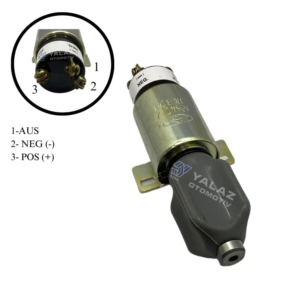 24V STOP SELENOİDİ (GÖVDE ÇAPI:45 MM) (PLATİNLİ) KOMATSU