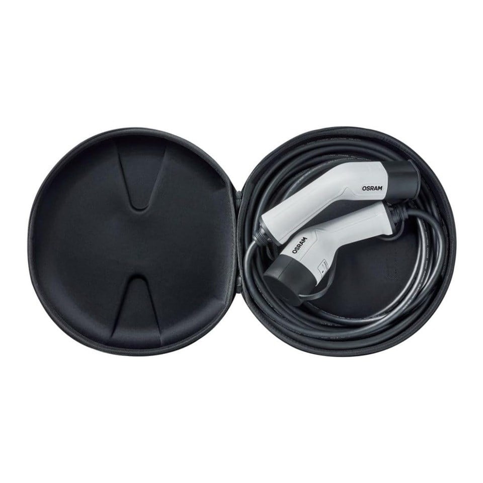 OSRAM 240V AC ELEKTRİKLİ ARAÇ ŞARJ KABLOSU TİP2 (1 FAZLI) (16 A) (3600W=3.6 KW ) (5 MT)