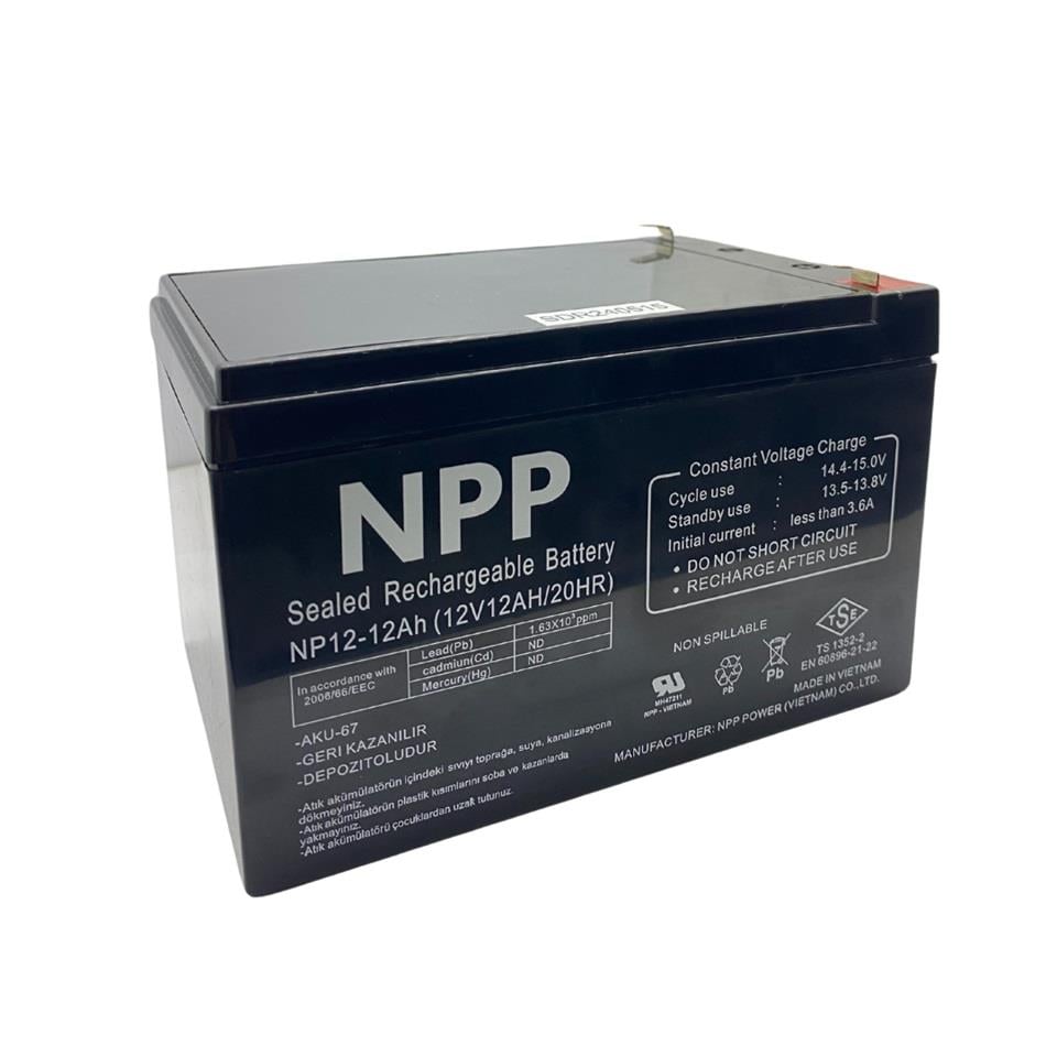 NPP 12V 12 AH AKÜ KURU TİP (151*98*97.5) TSE'Lİ
