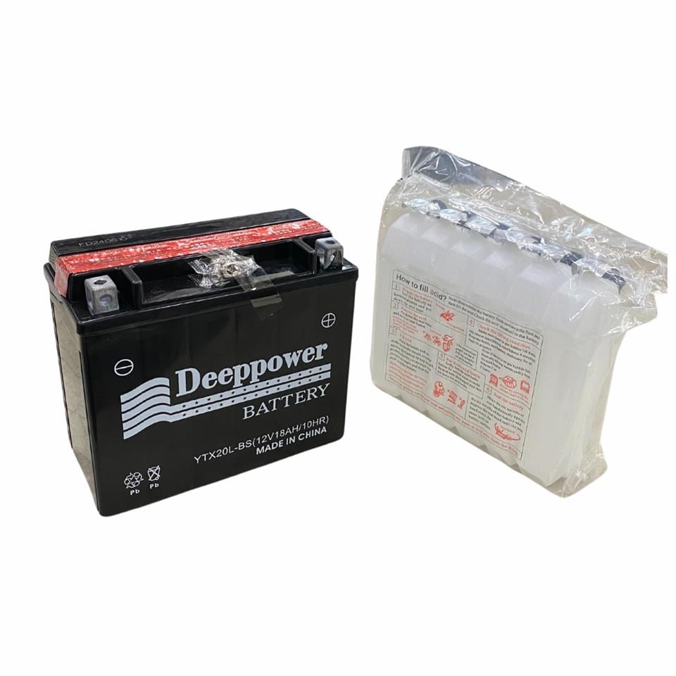 DEEPPOWER 12V 18 AH MOTOSİKLET AKÜSÜ (172*84*150) (YTX20L-BS)