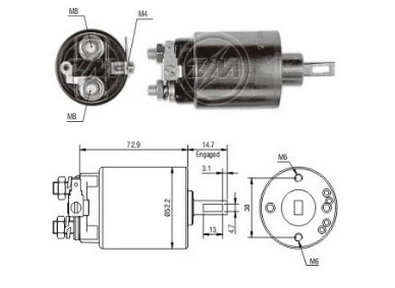 ZM 12V MARŞ OTOMATİĞİ HITACHI TİPİ SAĞ ISUZU-KOMATSU-NISSAN