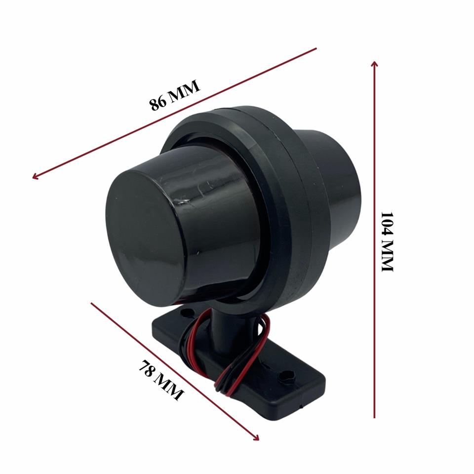 12V-24V TAKOZ LAMBASI KÜPE TİP FÜME CAM KIRMIZI-BEYAZ (LEDLİ)