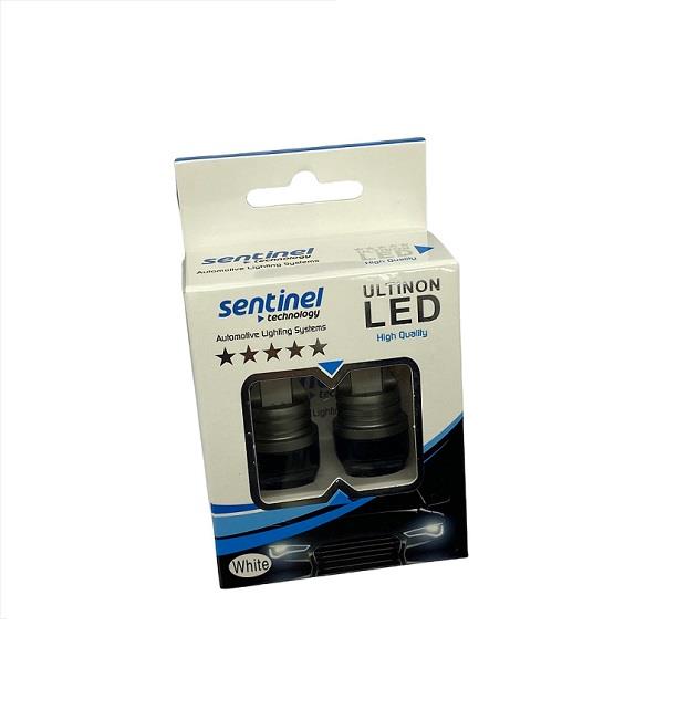 12V 1016 DİPSİZ AMPUL T20 2+1 LEDLİ MERCEKLİ BEYAZ CB (2 AD)