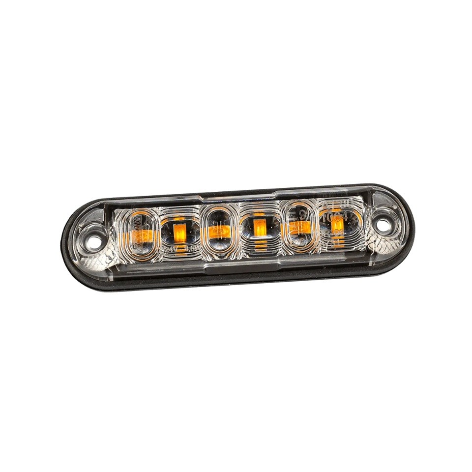 FRISTOM 12V-24V İKAZ LAMBASI ÇAKARLI 16-LEDLİ SARI (103*25 MM) E9