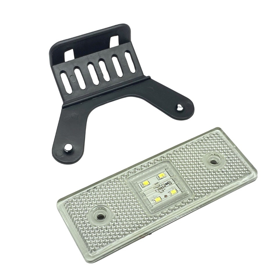 12V-24V YAN PARK LAMBASI DORSE SİDE MARKER BEYAZ (4 LEDLİ) (110*42 MM) E9