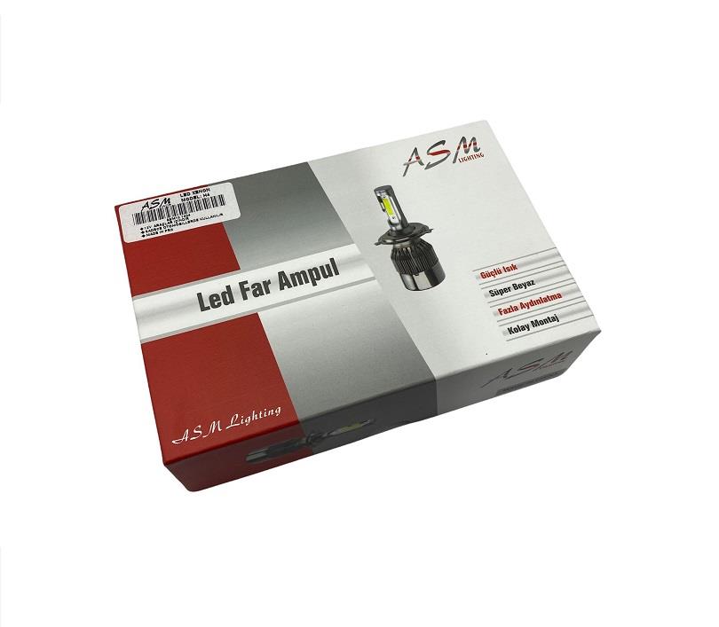 12V H4 COB LED XENON FAR AMPUL SETİ 6000K 8000 LÜMEN