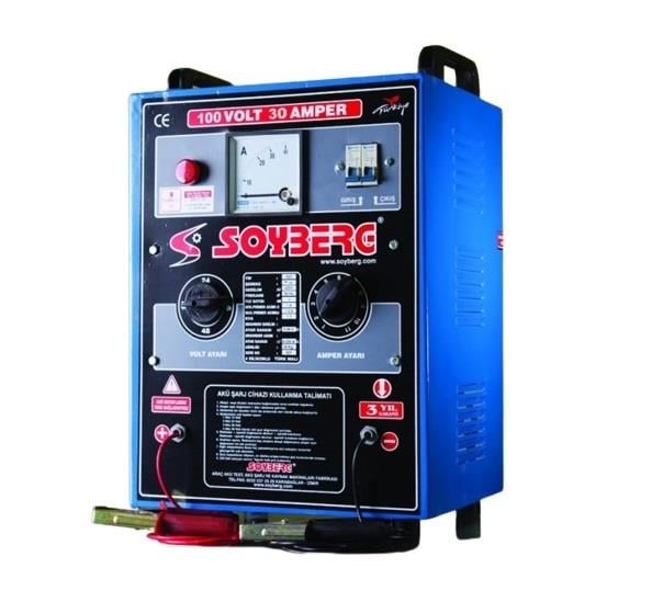 SOYBERG 12V-100V ŞARJ REDRESÖRÜ 30 A (AKÜ ŞARJ CİHAZI) (AMPER AYARLI) 