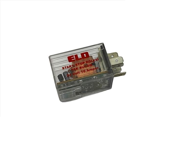24V START-STOP-FAR RÖLESİ  5 UÇLU 10 A (ÇİFT PLATİN) (KALICI) (-) TETİK