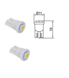 TESLA 12V DİPSİZ T10 AMPUL TEK LEDLİ BEYAZ (2 AD)