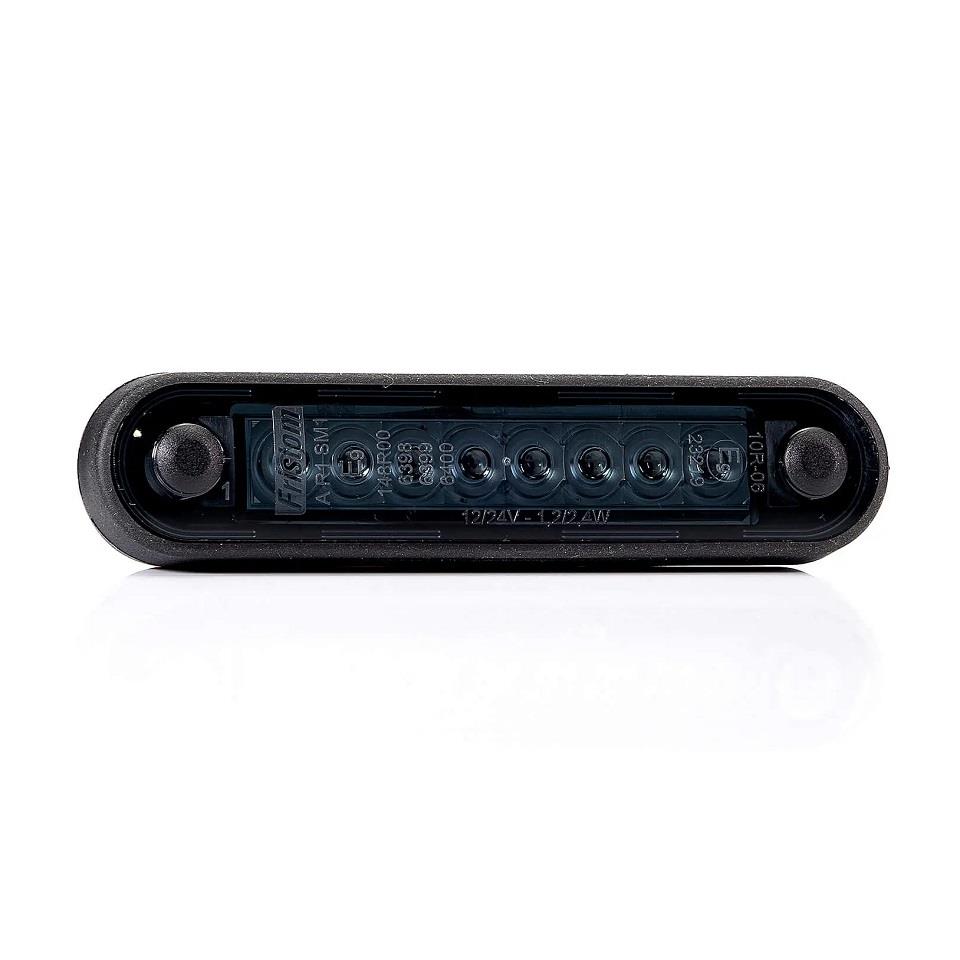 FRISTOM 12V-36V PARMAK LAMBA 8-LEDLİ KABLOLU (FÜME CAM) KIRMIZI (120*28 MM) E9