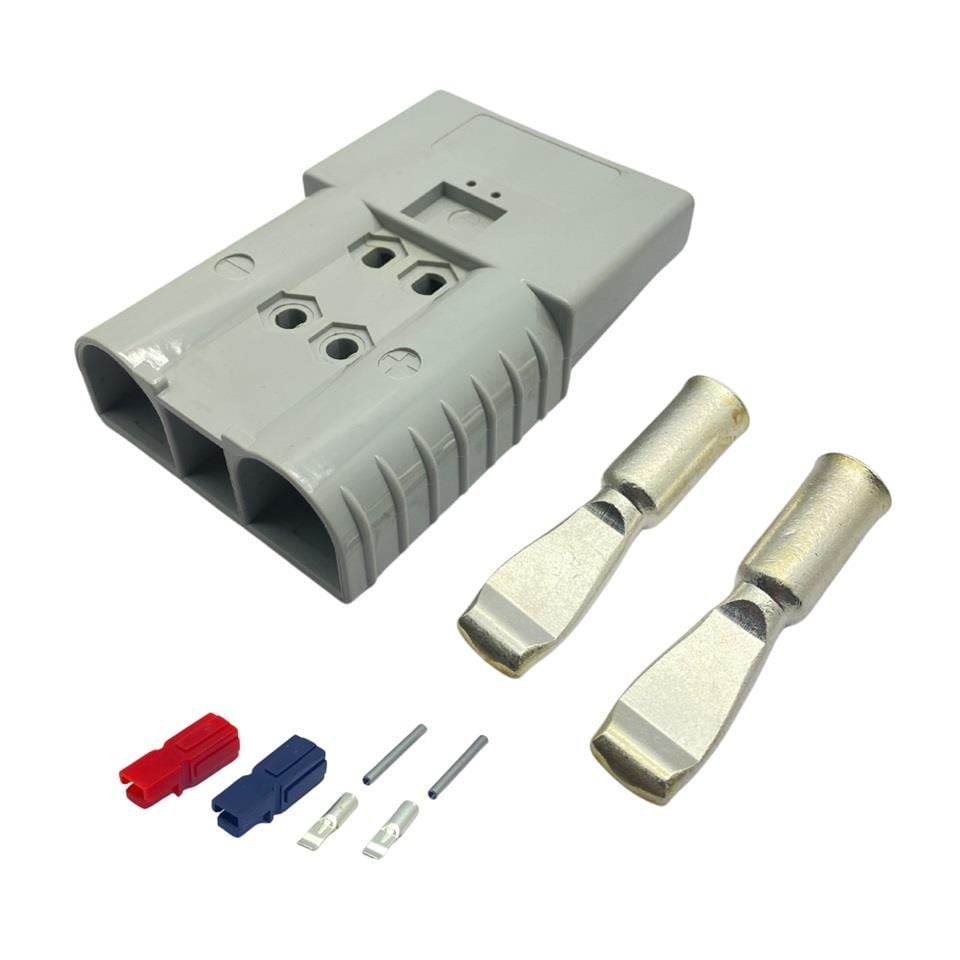 600V ELEKTRİKLİ FORKLİFT AKÜ SOKETİ 320 A 70 MM (GRİ) (ÇAP:85 BOY:125 MM)