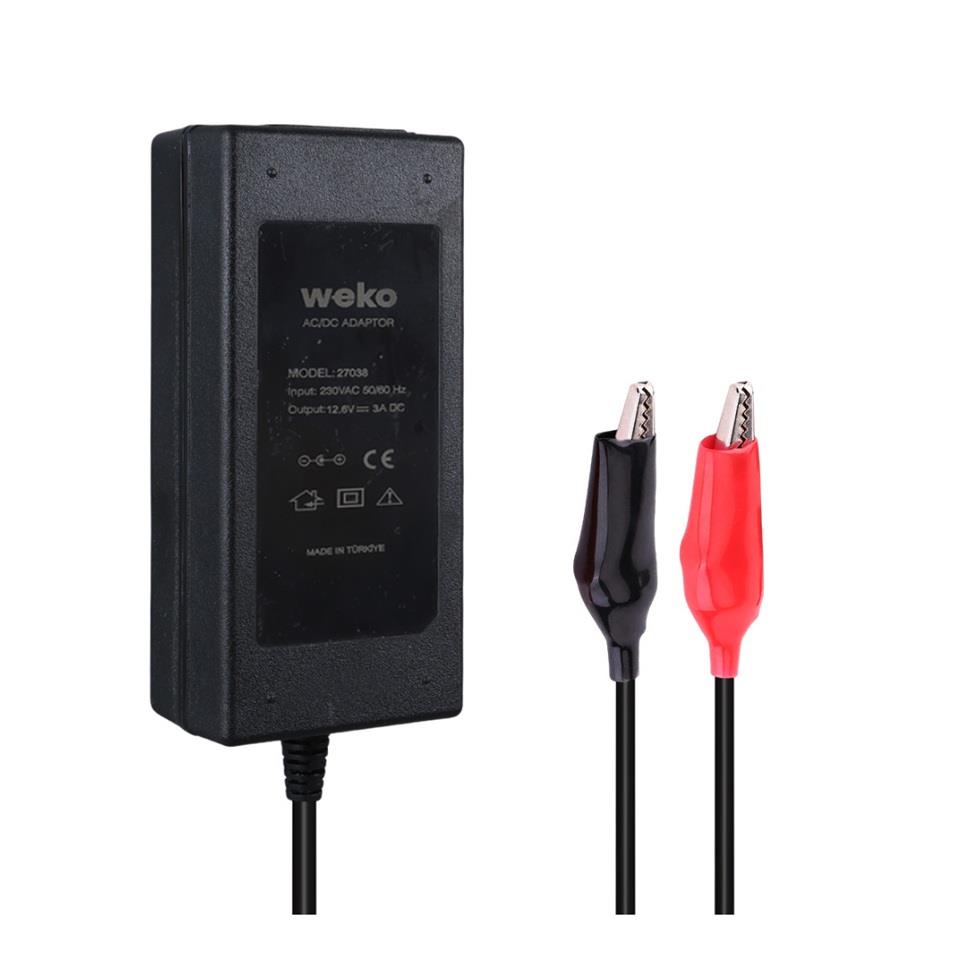 12V ŞARJ REDRESÖRÜ (AKÜ ŞARJ CİHAZI) (ADAPTÖRÜ) (OTOMATİK IŞIKLI 3 A)