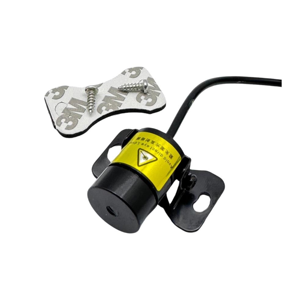 12V ARKA SİS LAMBASI AYAKLI YUVARLAK KIRMIZI LAZER IŞIK (18 MM)