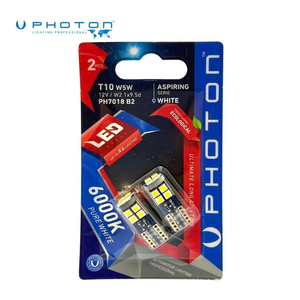 PHOTON 12V DİPSİZ AMPUL T10 LEDLİ BEYAZ (2 AD)