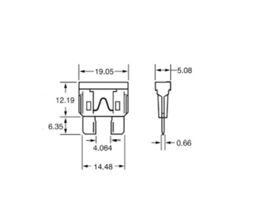 BIÇAK SİGORTA 5 A (19*19 MM)