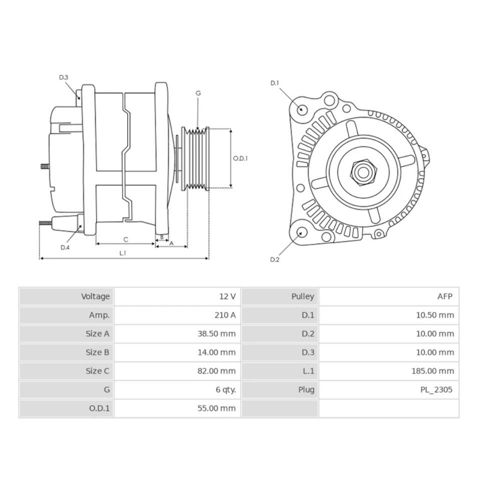 SEG 12V ALTERNATÖR DİNAMO 210 A (LIN) IVECO DAILY 2014 >
