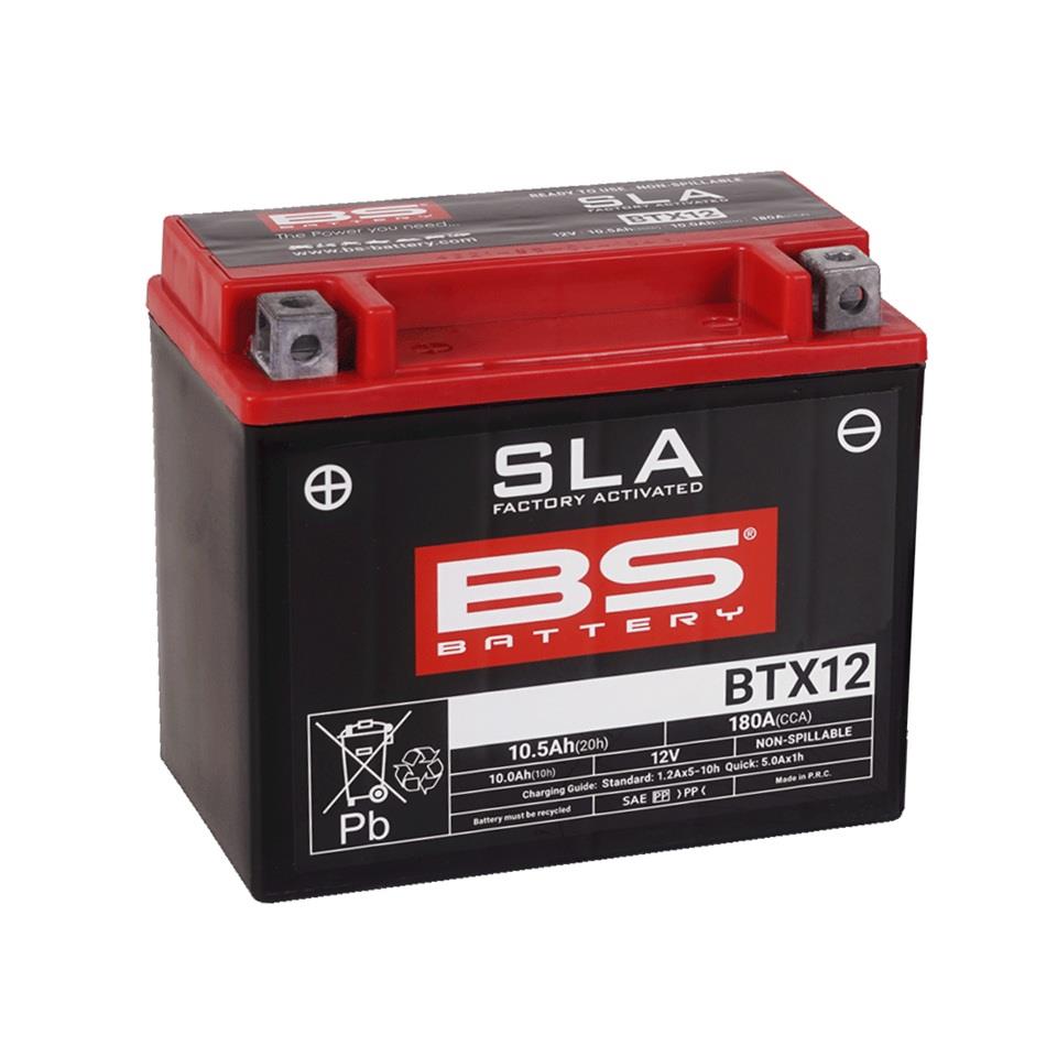 BS BATTERY 12V 10.5 AH MOTOSİKLET AKÜSÜ 180 A (EN) (150*87*130 MM) (BTX12) (SLA)