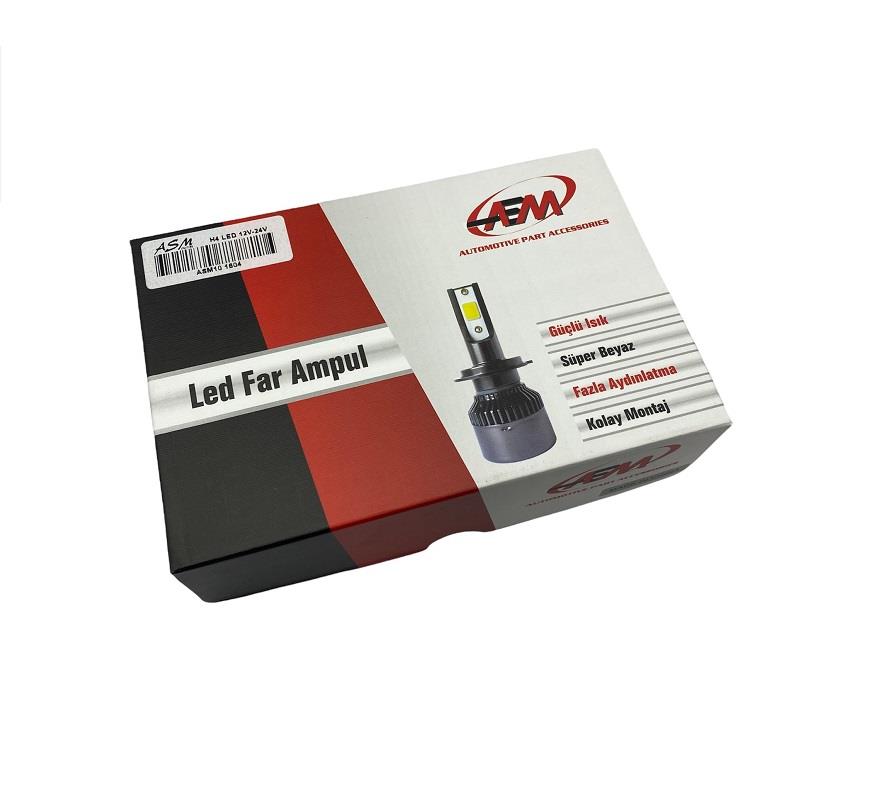 12V-24V H4 DOB LED XENON FAR AMPUL SETİ 6000K 8000 LÜMEN CANBUS
