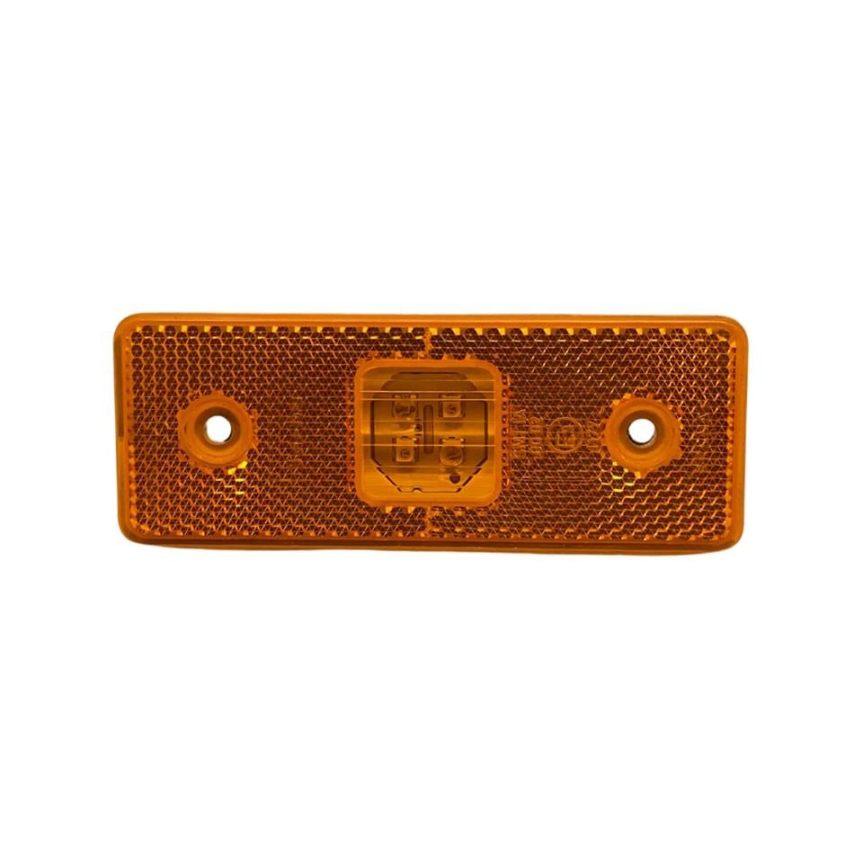 SABA 24V YAN SİNYAL LAMBASI DORSE SİDE MARKER (SOKETLİ) (2 LEDLİ) SARI (111*42 MM)