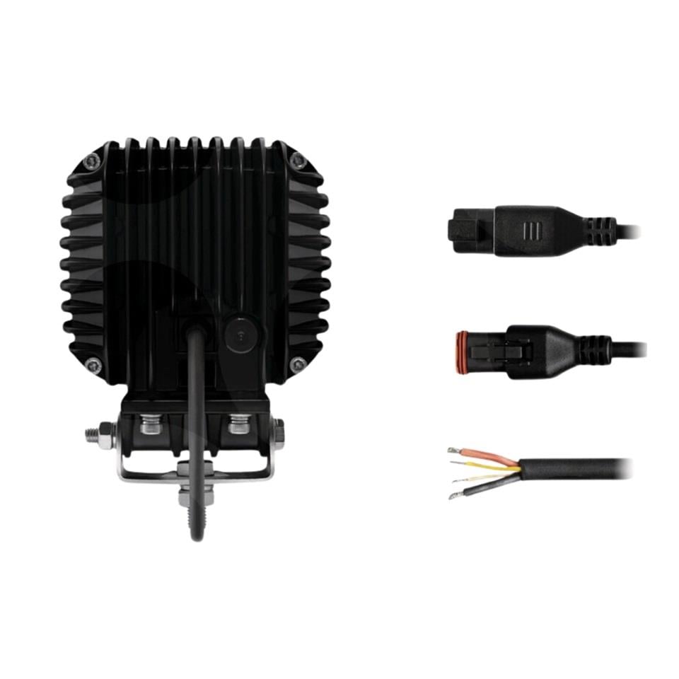 HELLA 12V-30V ÇALIŞMA LAMBASI S5000 2.0 KARE 5000 LÜMEN (16 LEDLİ BEYAZ-SARI) (125*114*88 MM)